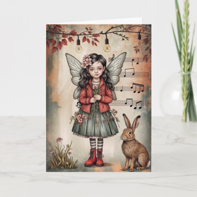 Whimsical Flower Fair Grattkort Kort (Framsida)