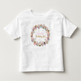 Whimsical flower fairy garden birthday  t shirt