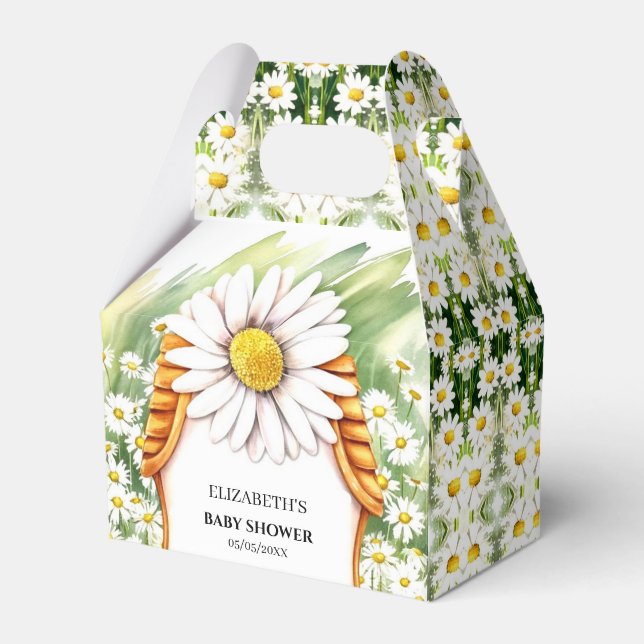 Whimsical Flowers Daisy Baby Shower Presentaskar (Framsidan Sidan)