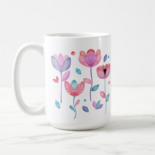 Whimsical Flowers  Kaffemugg (Vänster)