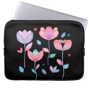 Whimsical Flowers Laptop Fodral
