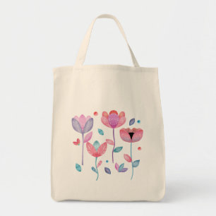 Whimsical Flowers Tygkasse