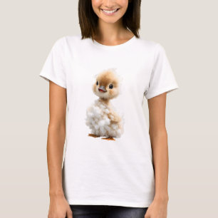 Whimsical Fluffig Bomullsnäbbdukunge Kvinnor T Shirt