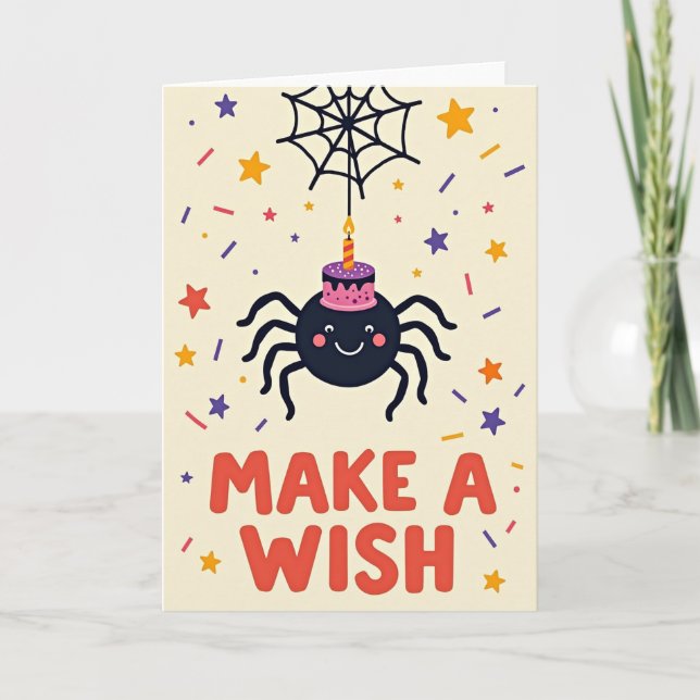 Whimsical Födelsedagskort med Web Kort (Framsida)