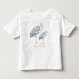 Whimsical Folk Art Stork | Stor syster T Shirt