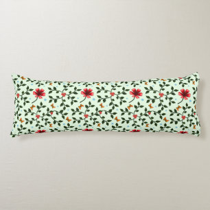 Whimsical Folk Blommönster Fjäril Kroppskudde