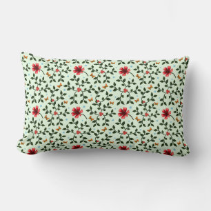 Whimsical Folk Blommönster Fjäril Lumbarkudde