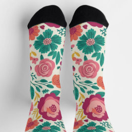 Whimsical Folksy Floral Bloom Pattern