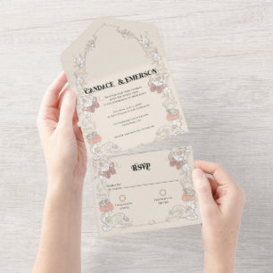Whimsical Forest all in One Wedding bjudande