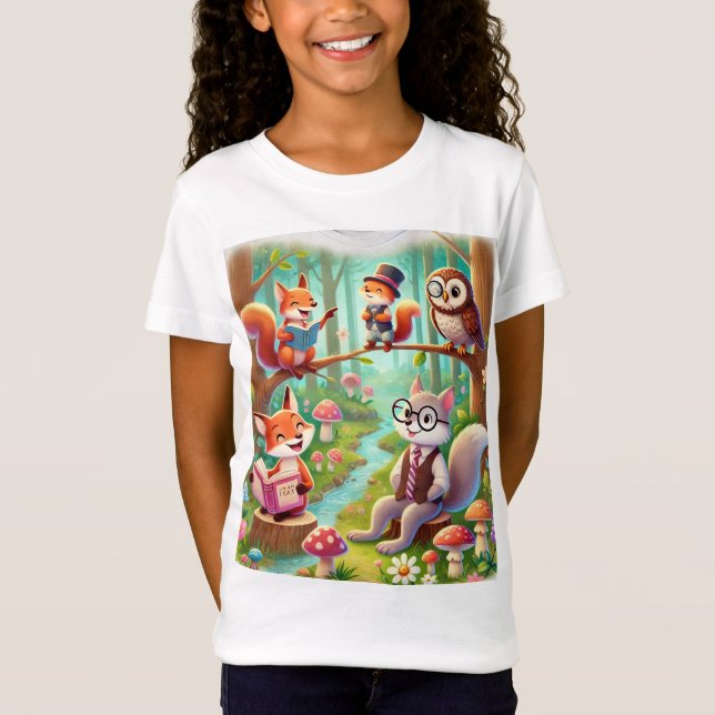 Whimsical Forest Äventyr T-Shirt (Framsida)