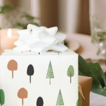 Whimsical Forest Minimalistisk Träd Mönster