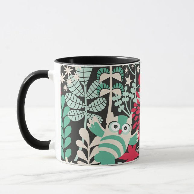 Whimsical Forest Owl Mugg (Vänster)