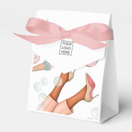 Whimsical företagsmat catering dam favorit låda presentaskar