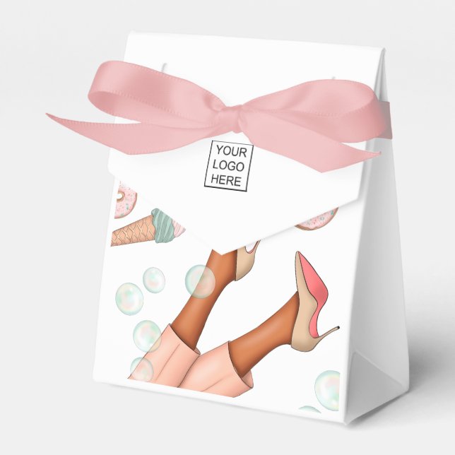 Whimsical företagsmat servering damfavorlåda presentaskar (Framsidan Sidan)