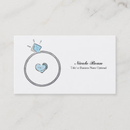 Whimsical Förlovningsring Illustration Visitkort