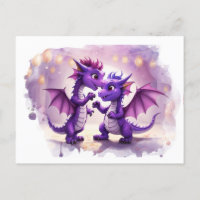 *~* Whimsical FOTO Inbjudan Drak AP48 Postkort