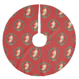 Whimsical Fox Krans Julgransmatta Borstad Polyester