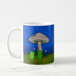 Whimsical Frog Journey Storybook Woodland Art Mug Kaffemugg