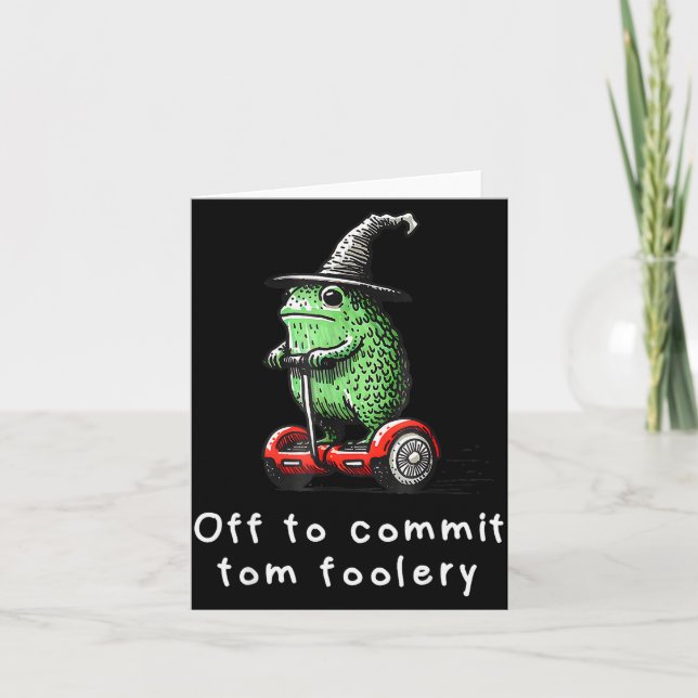 Whimsical Frog Trollkarl Sätter I Gång Dumheter Fr Kort (Framsida)