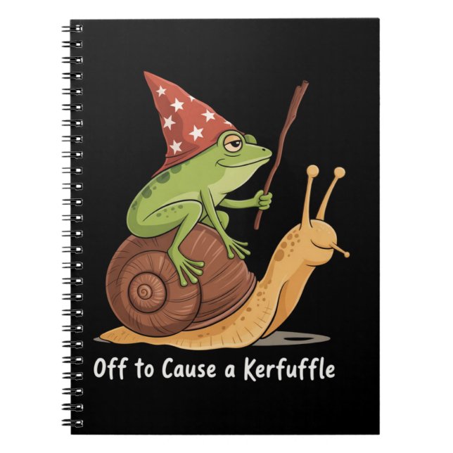 Whimsical Frog Trollkarl Ska Orsaka En Uppståndels Anteckningsbok (Framsidan)