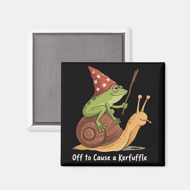 Whimsical Frog Trollkarl Ska Orsaka En Uppståndels Magnet (Front/Back)