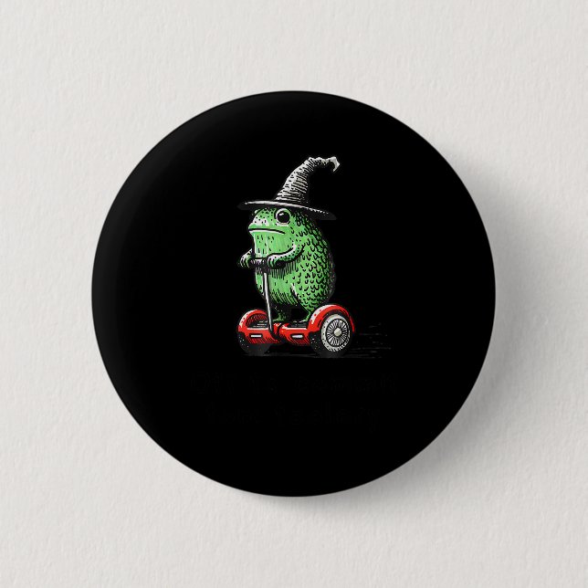 Whimsical Frog Wizard är på väg att begå Tom dårsk Knapp (Framsida)
