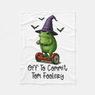 Whimsical Frog Wizard av för att begå Tom Foolery Fleecefilt