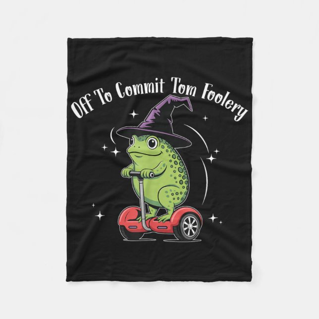 Whimsical Frog Wizard av för att begå Tom Foolery  Fleecefilt (Framsidan)