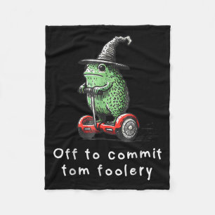 Whimsical Frog Wizard av för att begå Tom Foolery Fleecefilt