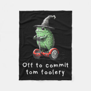 Whimsical Frog Wizard av för att begå Tom Foolery Fleecefilt