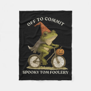 Whimsical Frog Wizard av för att begå Tom Foolery Fleecefilt