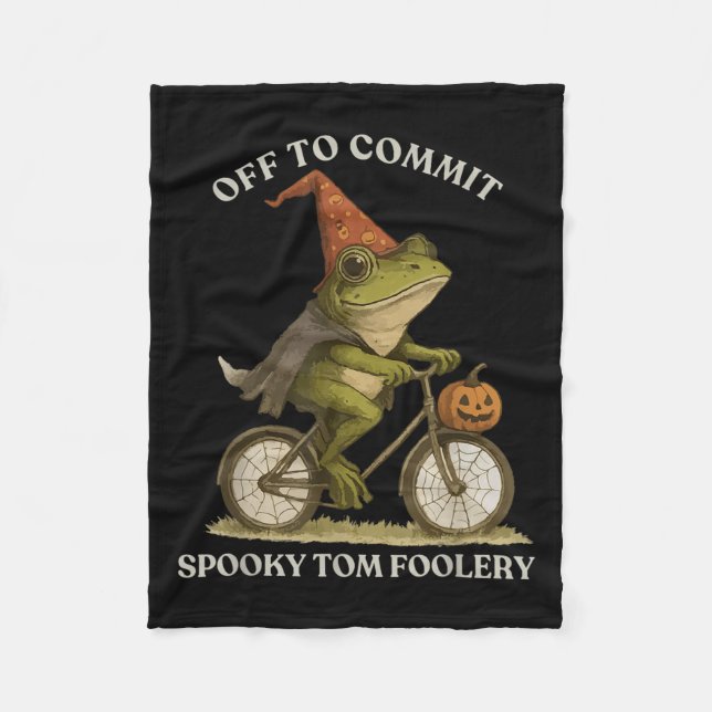 Whimsical Frog Wizard av för att begå Tom Foolery  Fleecefilt (Framsidan)