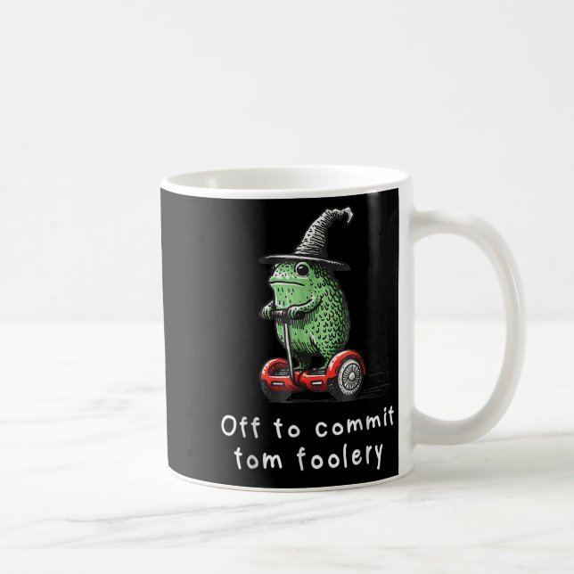 Whimsical Frog Wizard av för att begå Tom Foolery  Kaffemugg (Höger)