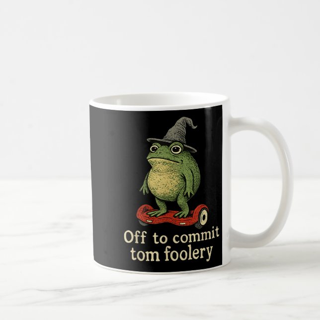 Whimsical Frog Wizard av för att begå Tom Foolery  Kaffemugg (Höger)
