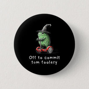 Whimsical Frog Wizard av för att begå Tom Foolery Knapp
