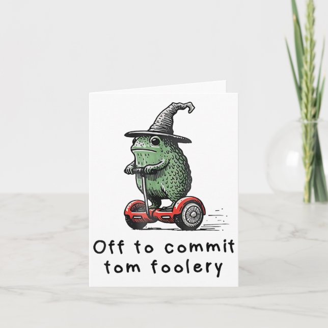 Whimsical Frog Wizard av för att begå Tom Foolery  Kort (Framsida)