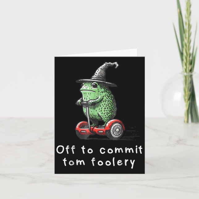 Whimsical Frog Wizard av för att begå Tom Foolery  Kort (Framsida)