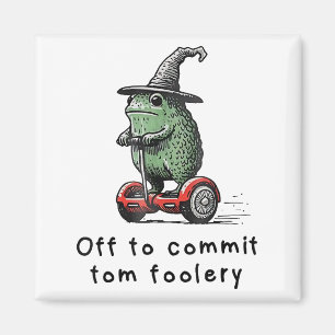 Whimsical Frog Wizard av för att begå Tom Foolery Magnet