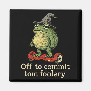 Whimsical Frog Wizard av för att begå Tom Foolery  Magnet
