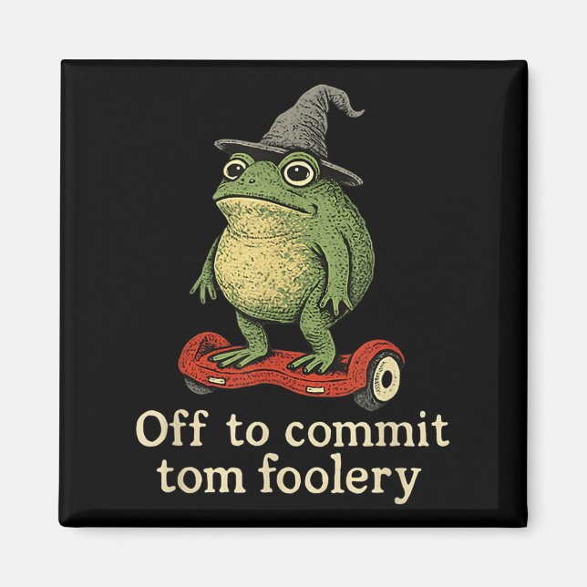 Whimsical Frog Wizard av för att begå Tom Foolery  Magnet (Framsidan)