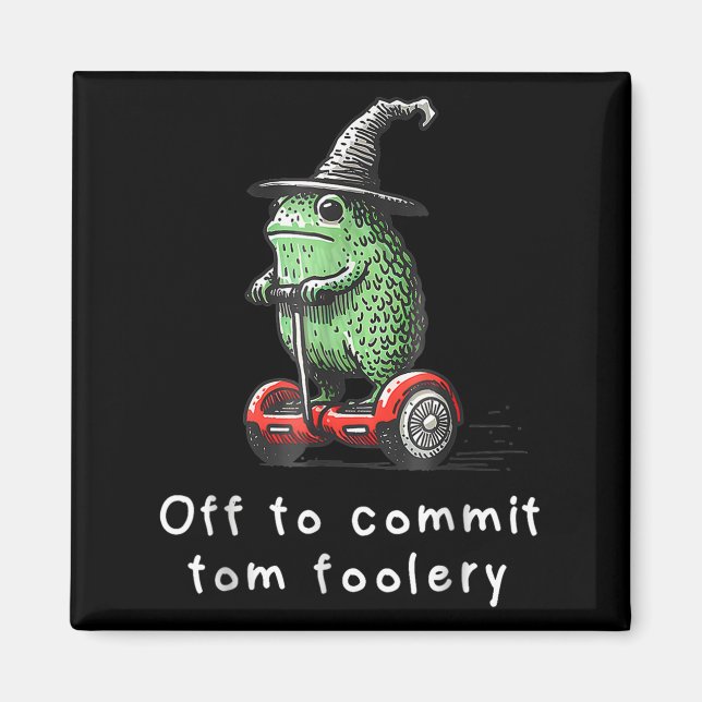 Whimsical Frog Wizard av för att begå Tom Foolery  Magnet (Framsidan)