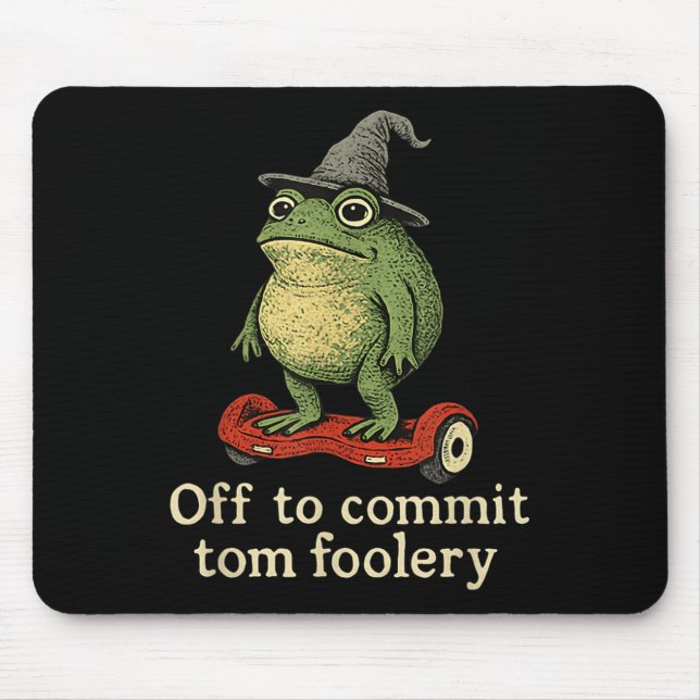Whimsical Frog Wizard av för att begå Tom Foolery  Musmatta (Framsidan)