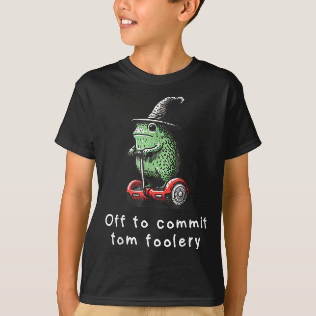 Whimsical Frog Wizard av för att begå Tom Foolery  T Shirt (Framsida)