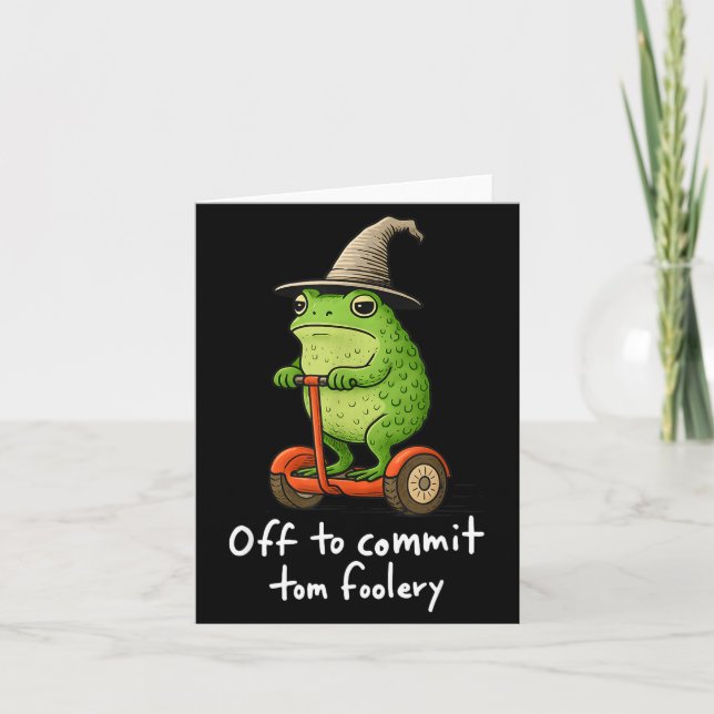 Whimsical Frog Wizard Meme Av Kort (Framsida)