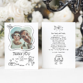Whimsical Funky Hand Drawn Wedding Photo Tack Kort