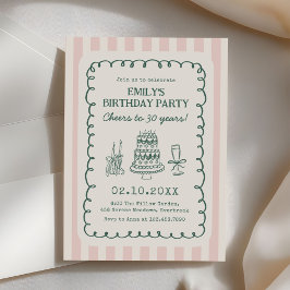  Whimsical Funky Quirky 30th Birthday Party Inbjudningar