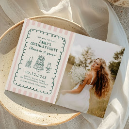  Whimsical Funky Quirky 30th Birthday Party Photo Inbjudningar