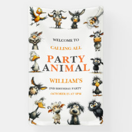 Whimsical Funny Animals 2nd Birthday Party