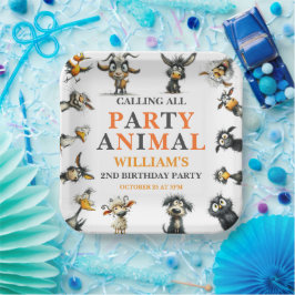 Whimsical Funny Animals 2nd Birthday Party