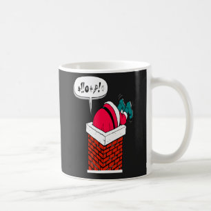 Whimsical Funny Santa Har Stuck Kaffemugg